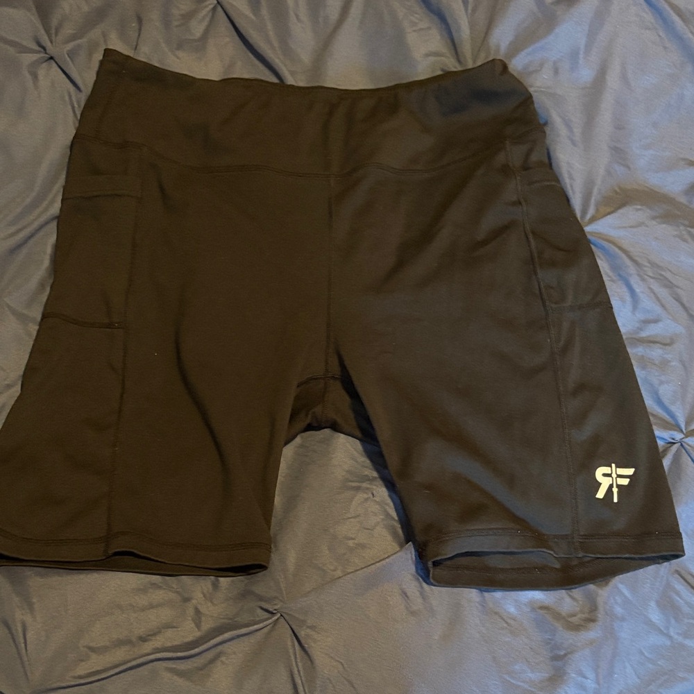 Black Athletic Shorts with Logo